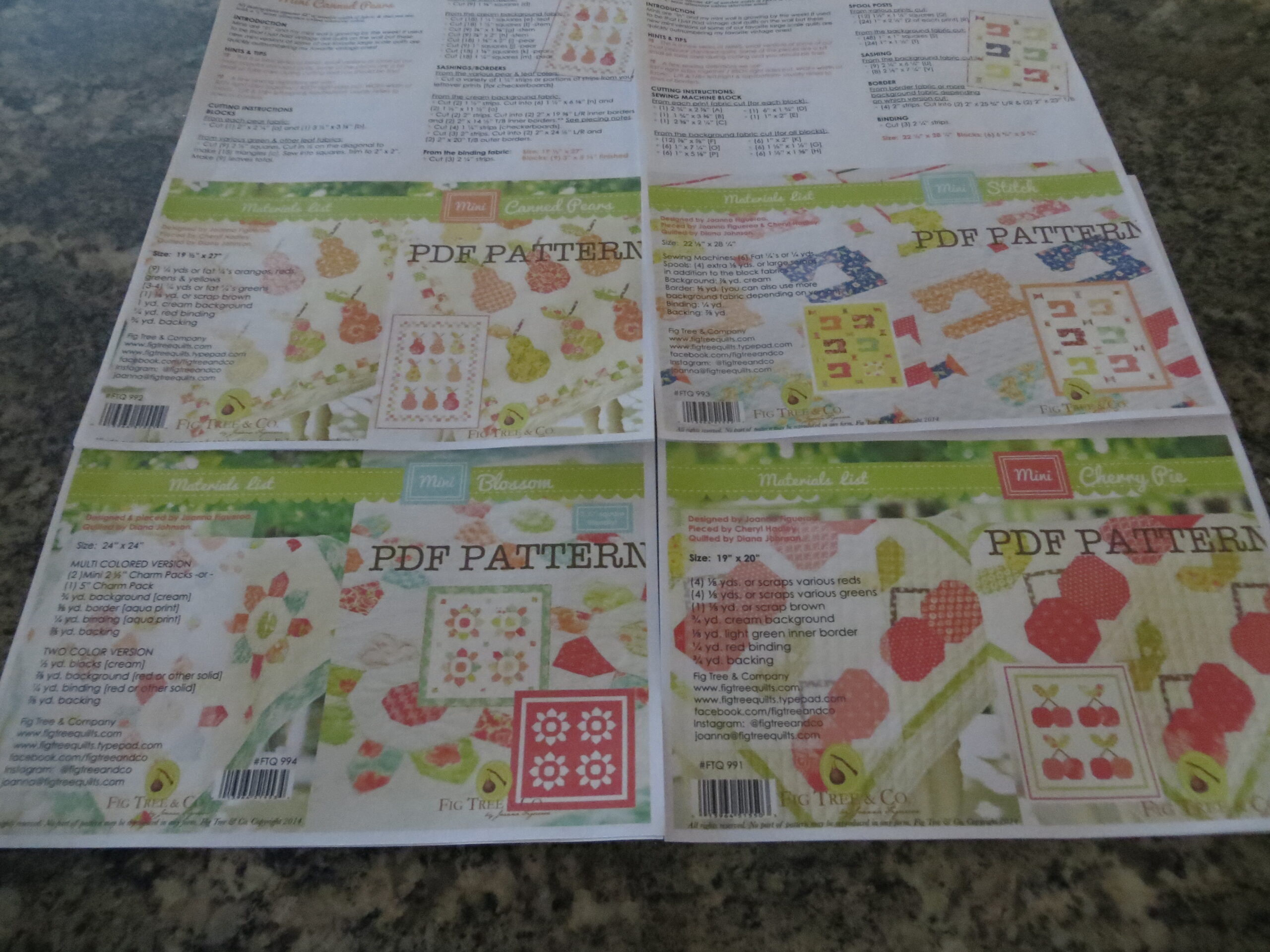 Mini Patterns from Fig Tree - Sister’s Choice Quilts
