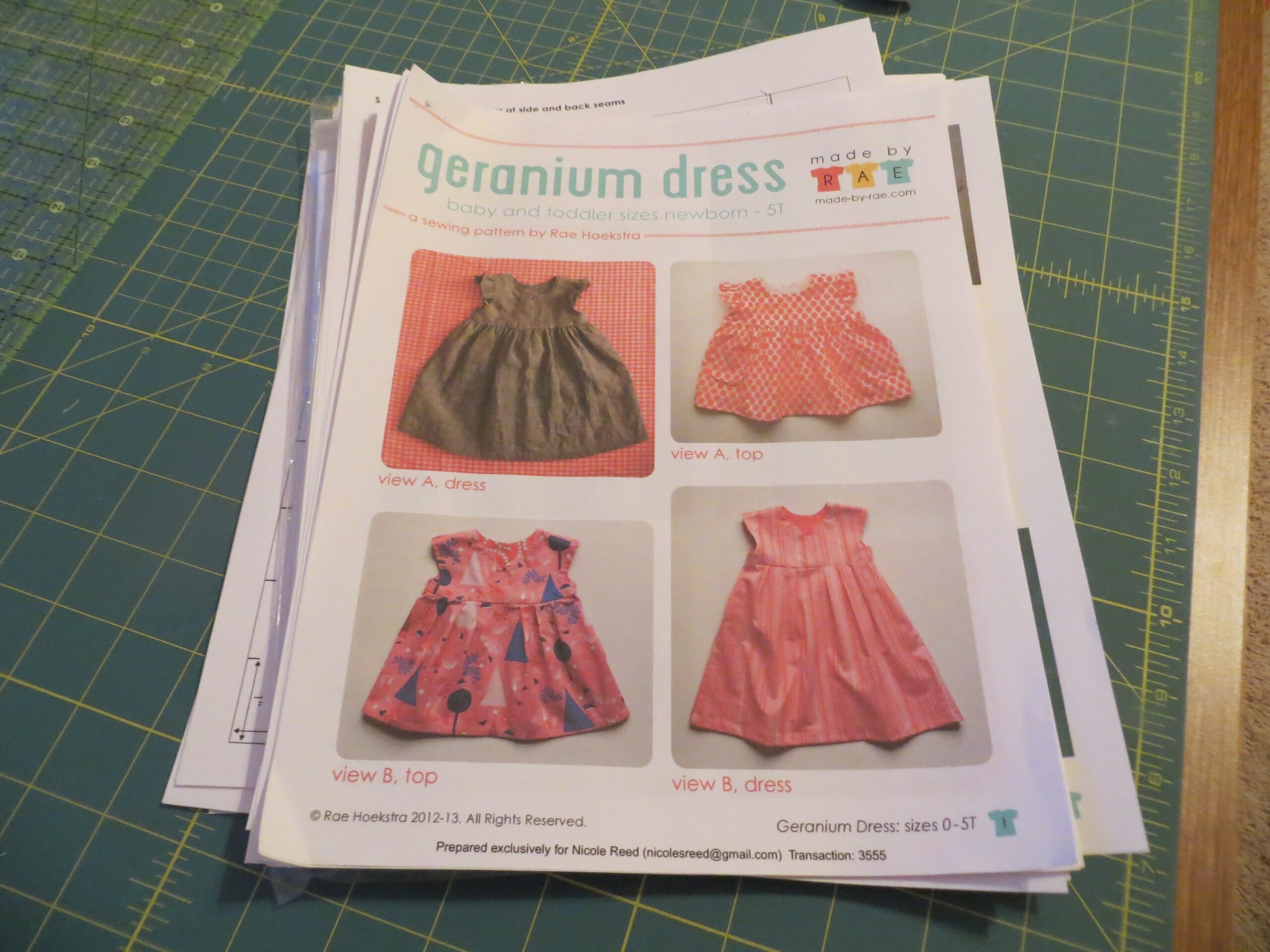 Geranium Dress Pattern Geranium Dress - Sister’s Choice Quilts