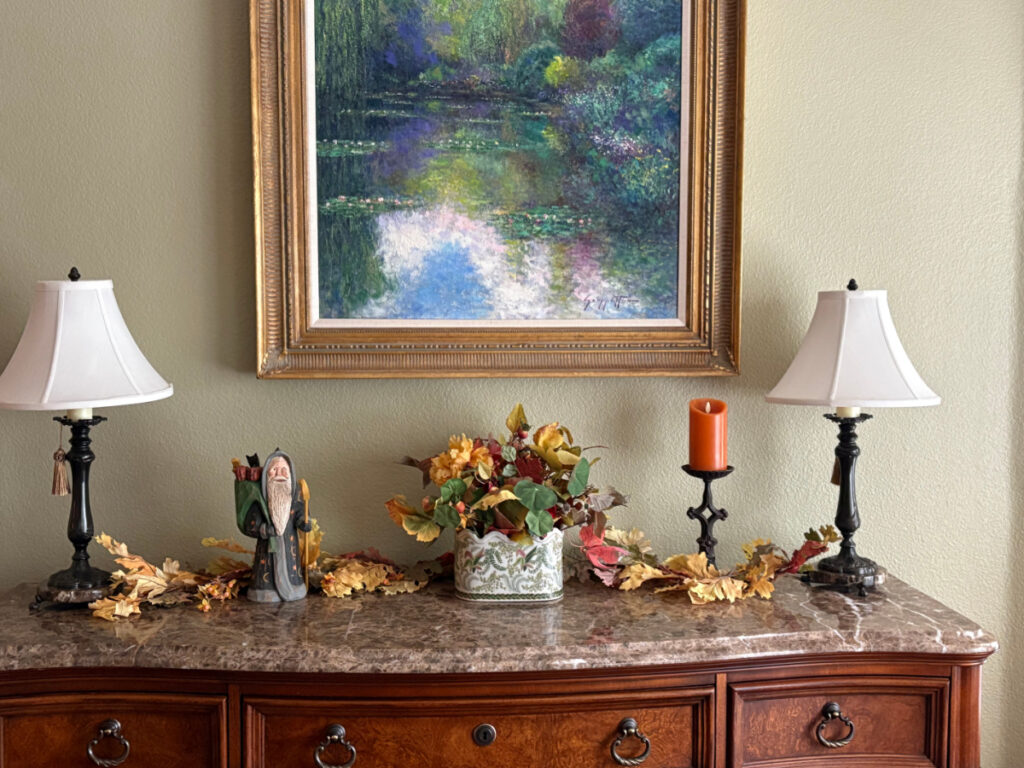 buffet table in dining room