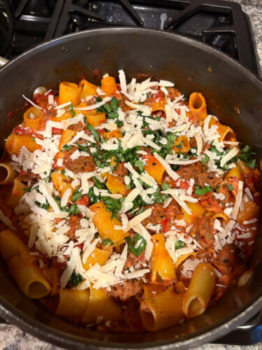 easy sausage rigatoni